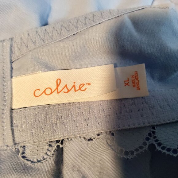 Light Blue Lace Bralette Size XL By Colsie Adjustable Halter Strap - Picture 5 of 7